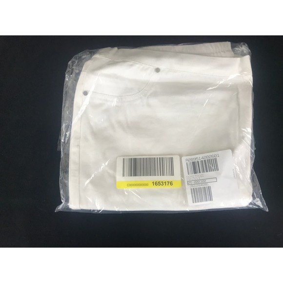 H by Halston Studio Stretch Crop Petite Pull-on Pants White 18P New A289514 - Picture 2 of 4